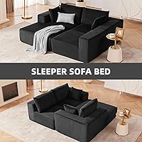 Vista 4 de Sofá modular de 108 pulgadas, sofá modular de nube con asiento profundo, moderno sofá modular en forma de L con diván, sofás tapizados sin hueso