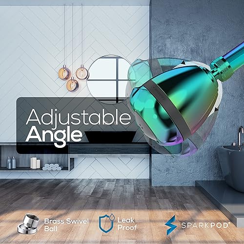 Miniatura 8 de SparkPod Cabezal de ducha de 3 pulgadas con potenciador de presión de agua de ducha, cabezales de ducha de alta presión para hogares de baja presión