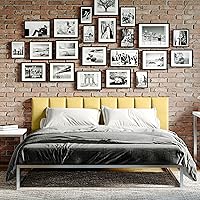 Vista 4 de Jaxx Panelist - Cabecero acolchado moderno, juego de 4 paneles para montar en la pared (cada uno de 11.25 x 30 pulgadas), tamaño Queen