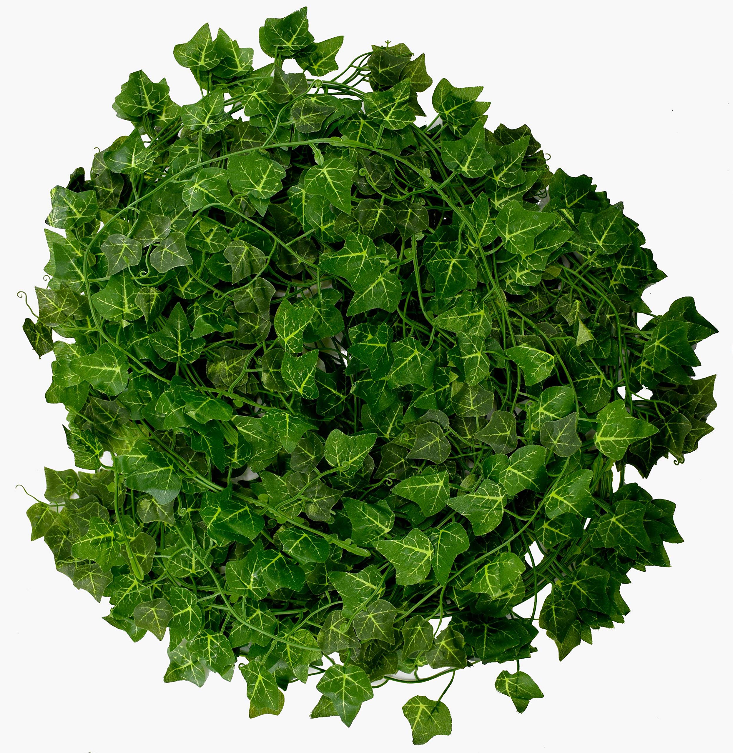 Yatai 2.3 Meters Artificial Plants Artificial Ivy Leaf Garlands Fake Hanging Diy Vine Simulation Flower Foliage Green Leaves For Wedding Craft Home Garden Wall Decoration