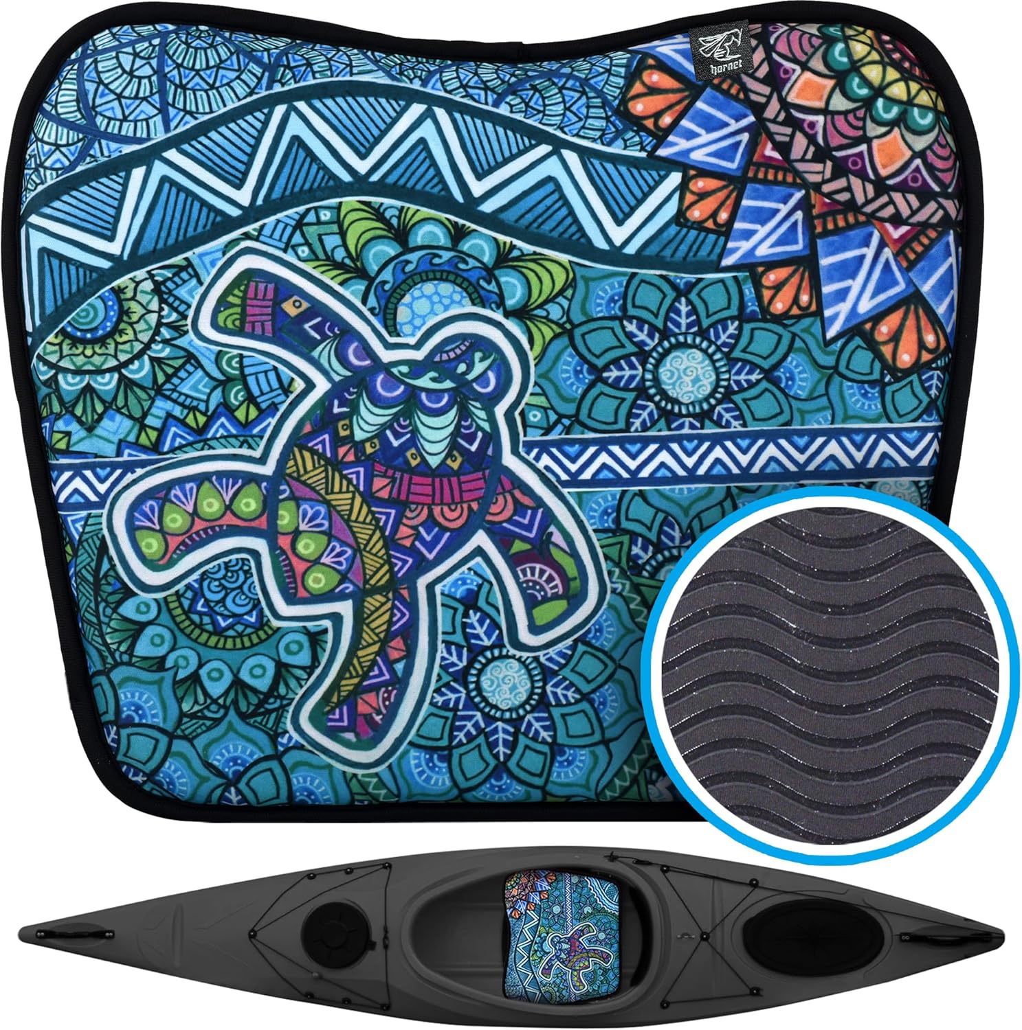 Hornet Watersports Kayak Seat Cushion – Turtle Design Kayak Seat Pad Compatible with Kayak, Canoe and Boat. Kayak Accessories Women Hornet Watersports Kayak Seat Cushion – Turtle Design Kayak Seat Pad Compatible with Kayak, Canoe and Boat. Kayak Accessories Women