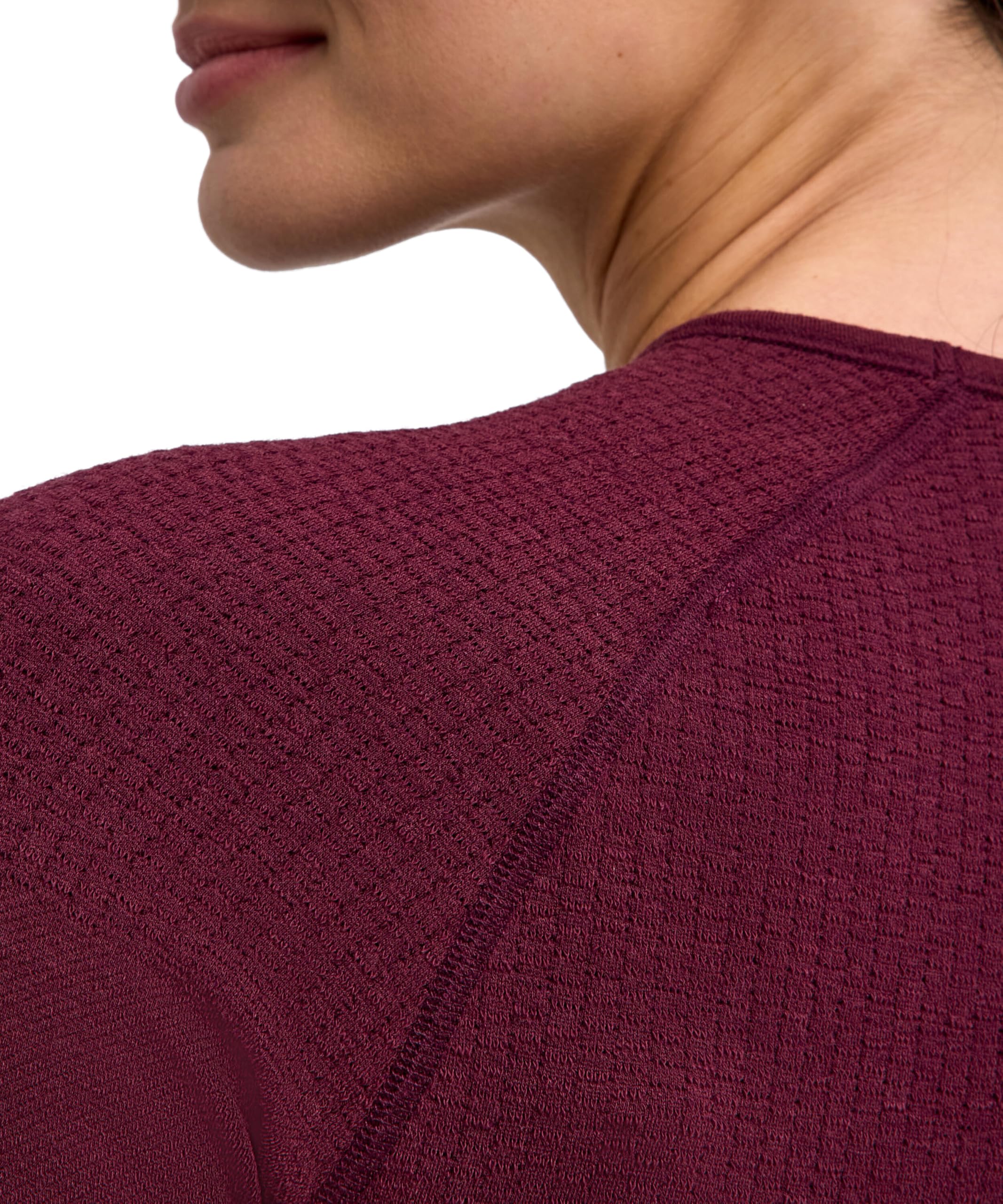 FALKE Damen Wool-Tech Protective Funktionsshirt Langarm atmungsaktiv klimaregulierende Wolle Funktionsmaterial kalte bis sehr kalte Temperaturen Polster an Schultern und Taille beim Rucksack 1 Stück