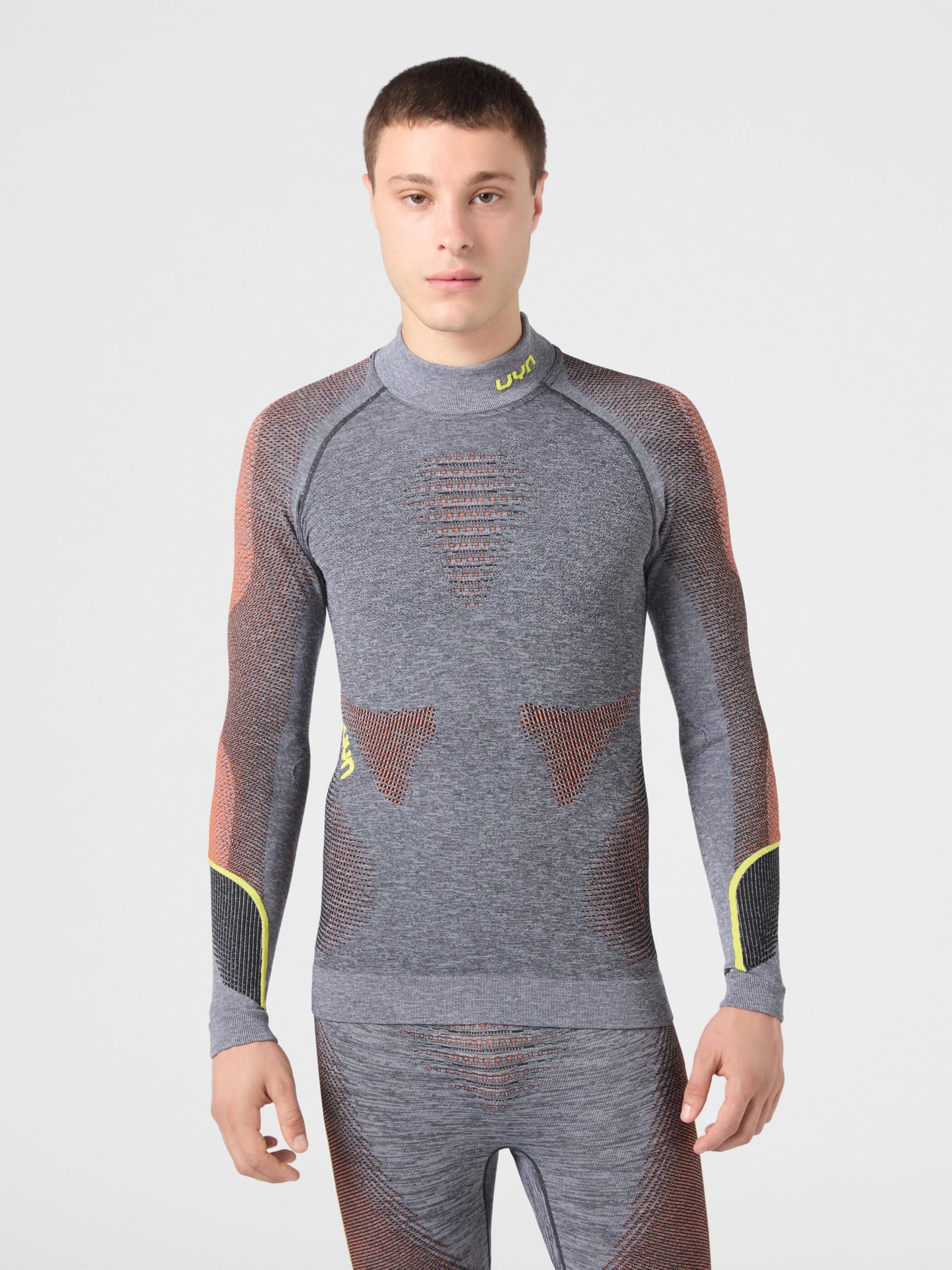 UYN Man Ambityon UW Shirt LG_SL. Melange Turtleneck Uyn Ambityon Maglia Intima Dolcevita Manica Lunga da Uomo Melange Uomo