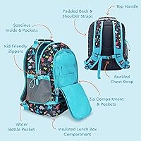 Vista 20 de Bentgo Kids Prints - Mochila 2 en 1 y lonchera aislada, Dino Fossils, Niños