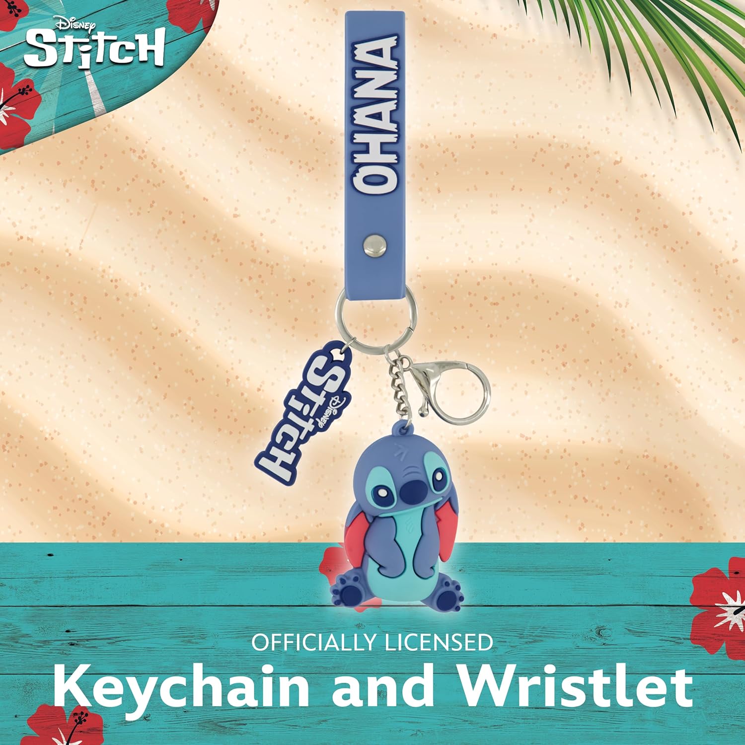 Disney Stitch Keychain, Scrump Charm Wristlet with Key Ring - Image 2