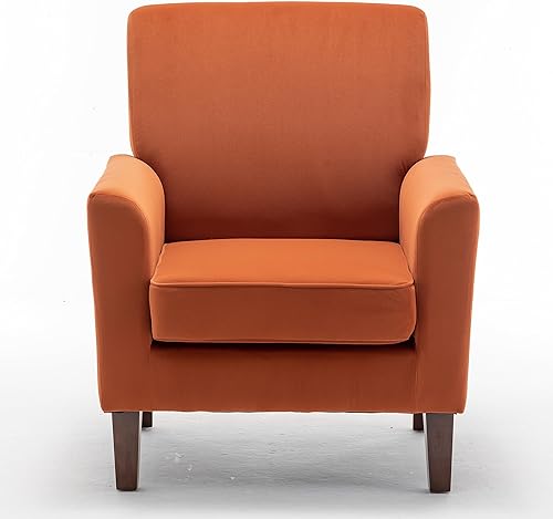 Miniatura 8 de Container Furniture Direct Silla de brazo contemporánea con marco de madera de abedul y tapicería de terciopelo, sillón para decoración de oficina y