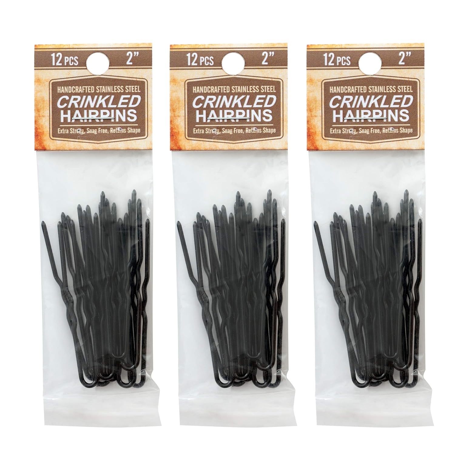Amish Valley Products Hairpins 36 Count Crinkled Heavy