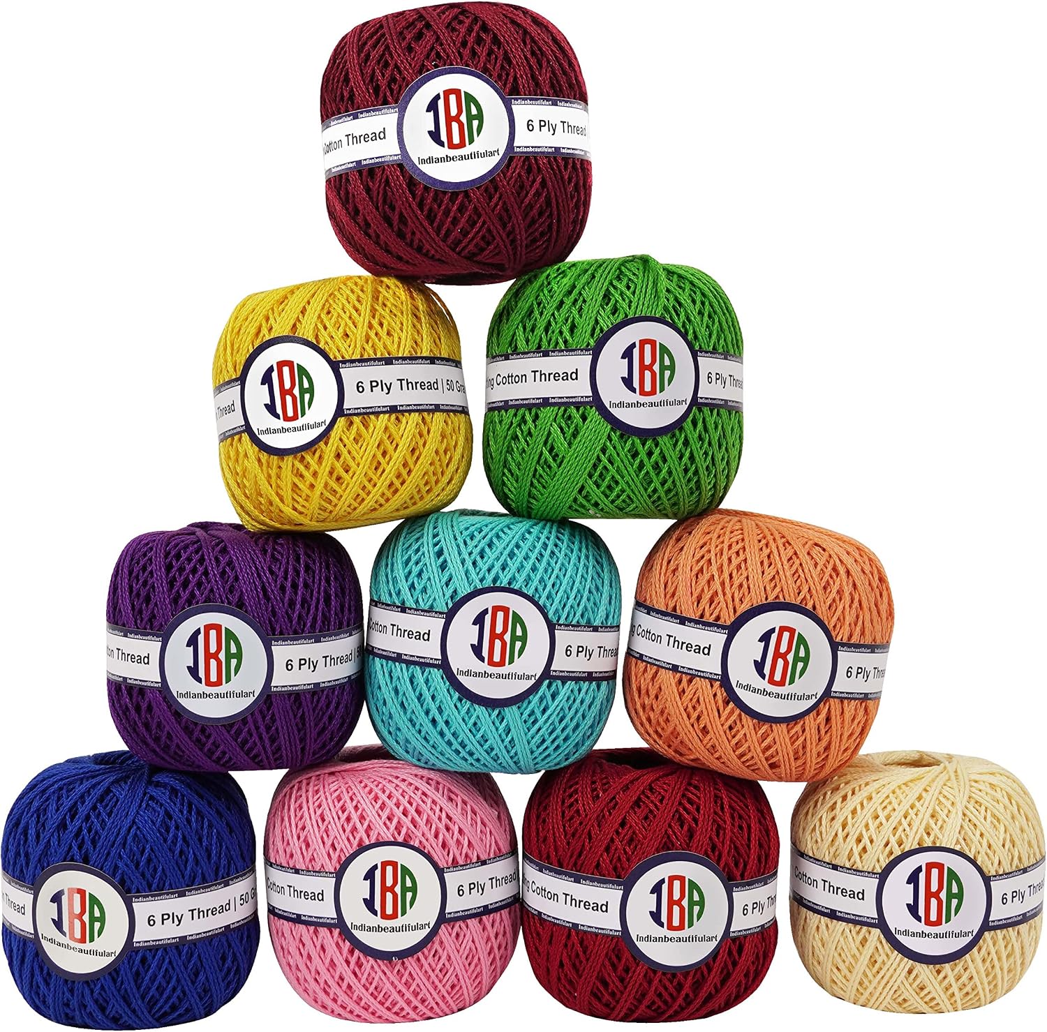 Knitting Cotton Cord 6 ply Crafts Thread Waterproof 0.5mm DIY Beading Crafts Thread String for Bracelet Necklace Jewelry Making Multicolor