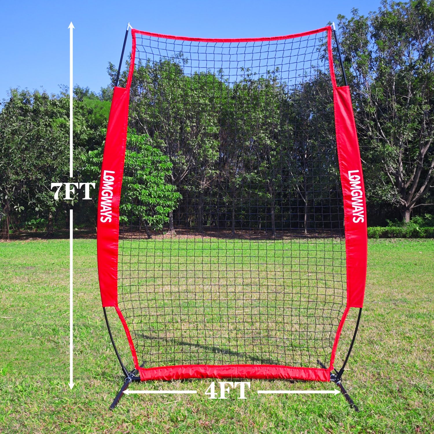 Système De Filet Portable Baseball/Softball Avec Zone De Frappe 4x4 Pieds - Machine De Lancement