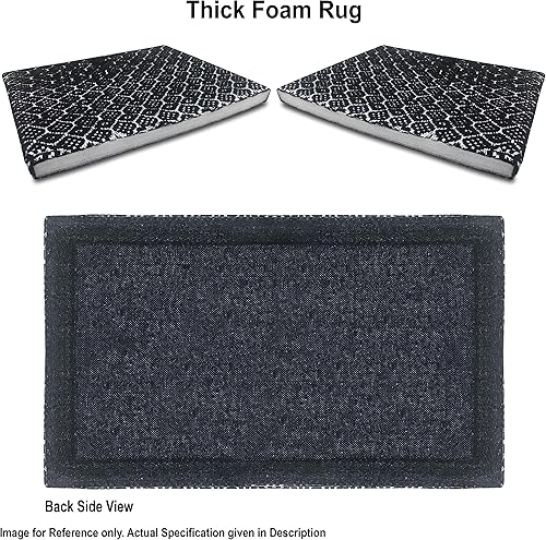 Miniatura 3 de COZY TRENDS Tapete de cocina acolchado antifatiga tejido de algodón antideslizante (18 x 48 pulgadas), comodidad y estilo (aguamarina)