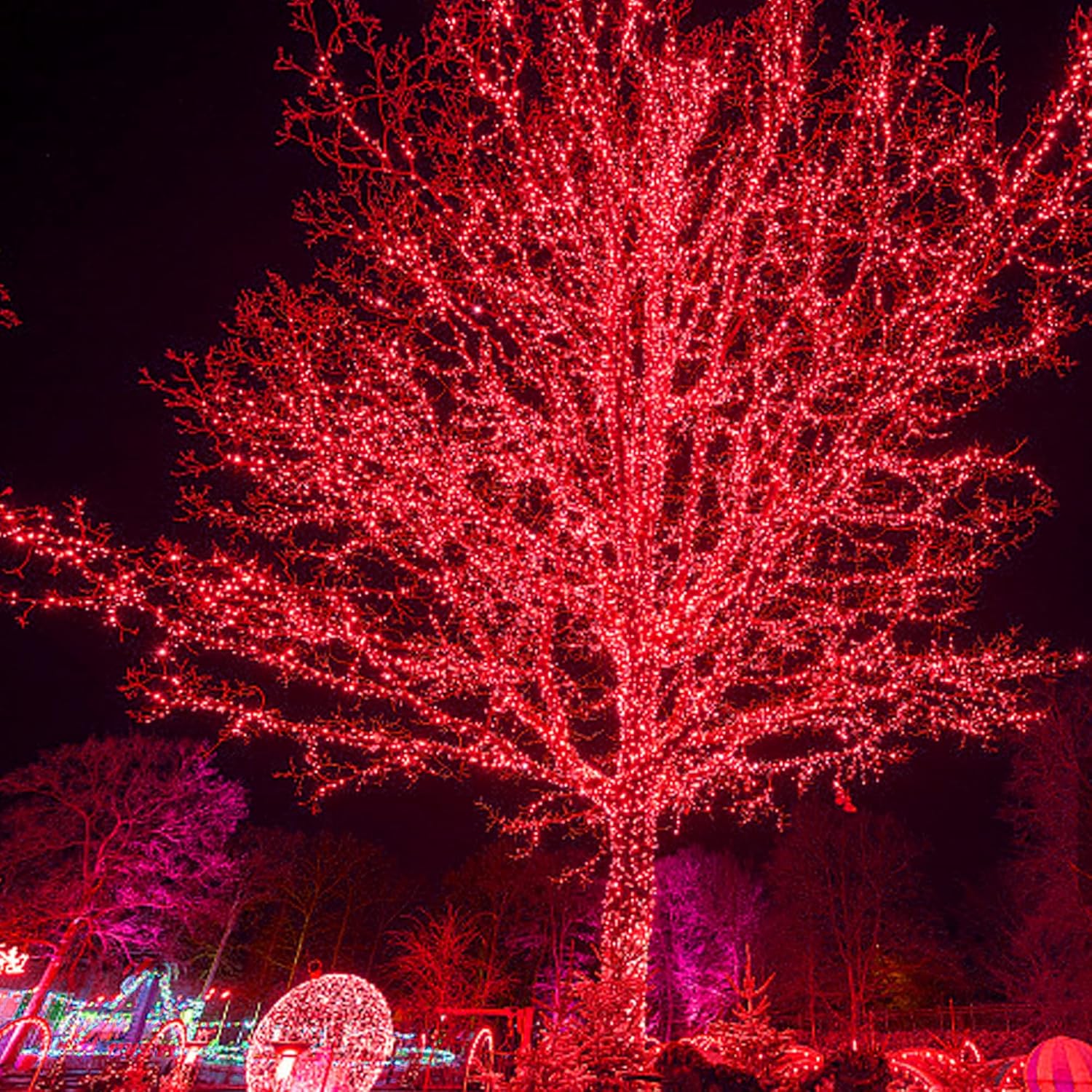 LJLNION Valentines String Lights, 150 Count 33 FT Incandescent Mini Green Wire Christmas Fairy Light, 120V UL Certified Connectable Tree Lights for Patio, Holiday, Party, Outdoor Indoor Decor, Red - Image 8