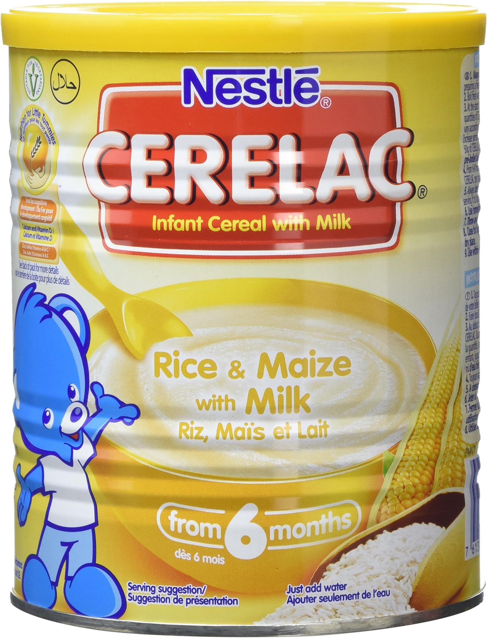SMA Nutrition, Nestle Cerelac Rice and Maize with Milk Infant Cereals 400 g, 6 months+, Pack of 4