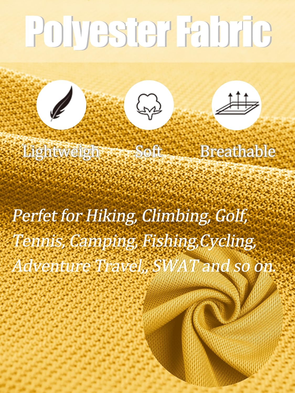 TACVASEN Mens Polo Shirts Short Sleeve Quick Dry Collared Shirt Performance Pique Polos for Athletic Tactical Golf Work - Image 7