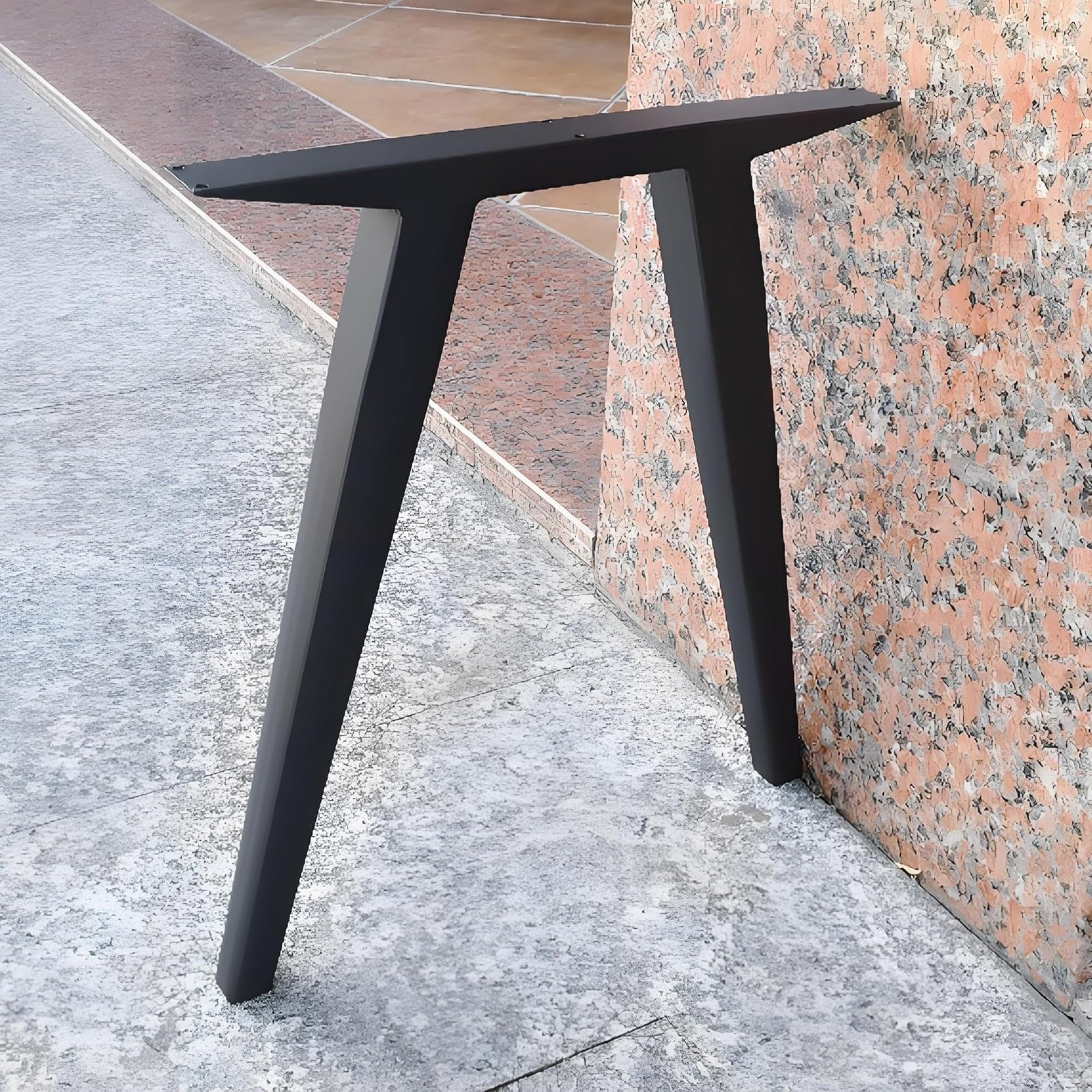 Metalowe nogi stołu o wysokości 72 cm | stożkowa kwadratowa rura | antypoślizgowa podstawa, idealne do stołów jadalnych, stołów warsztatowych i stołów warsztatowych, Sk Black H (50 x 72 cm / 20x28in)