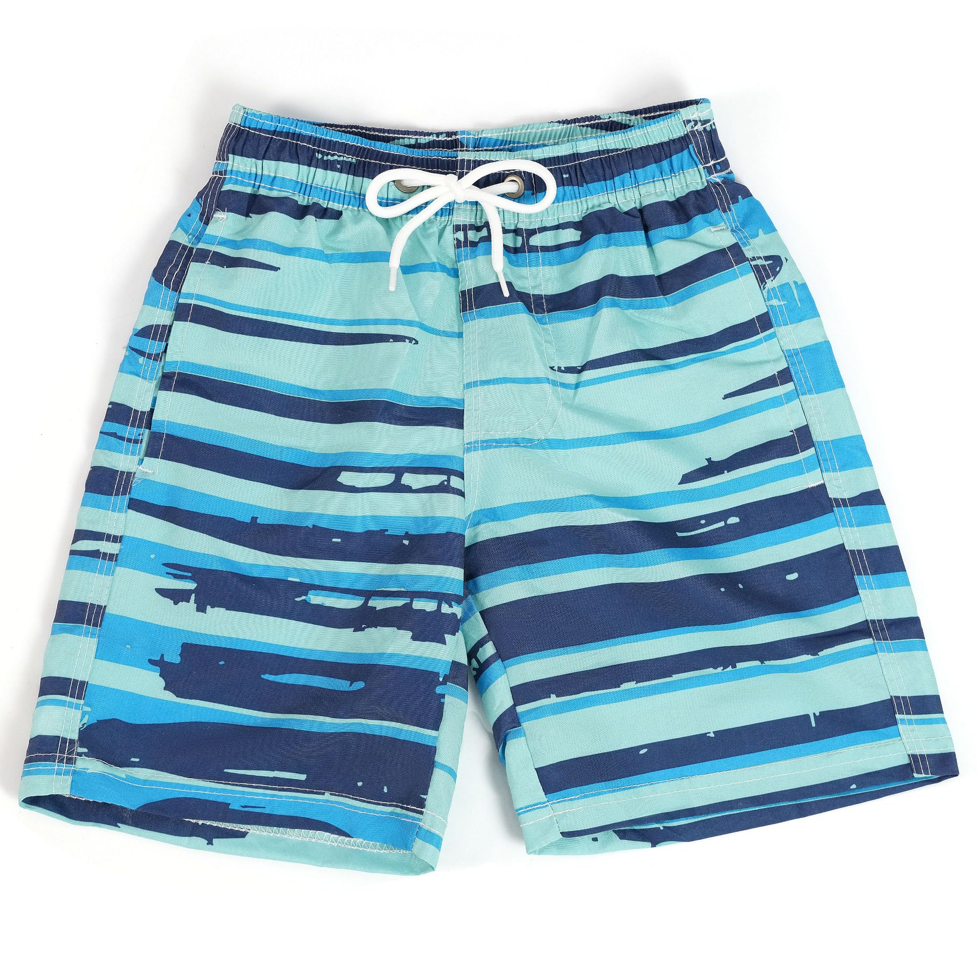 ZERULETS Jungen Badehose Schnelltrocknend Badeshorts leichte Kinder Schwimmhose Boardshorts mit verstärkten Nähten und verstellbarem Kordelzug für 3-14 Jahre