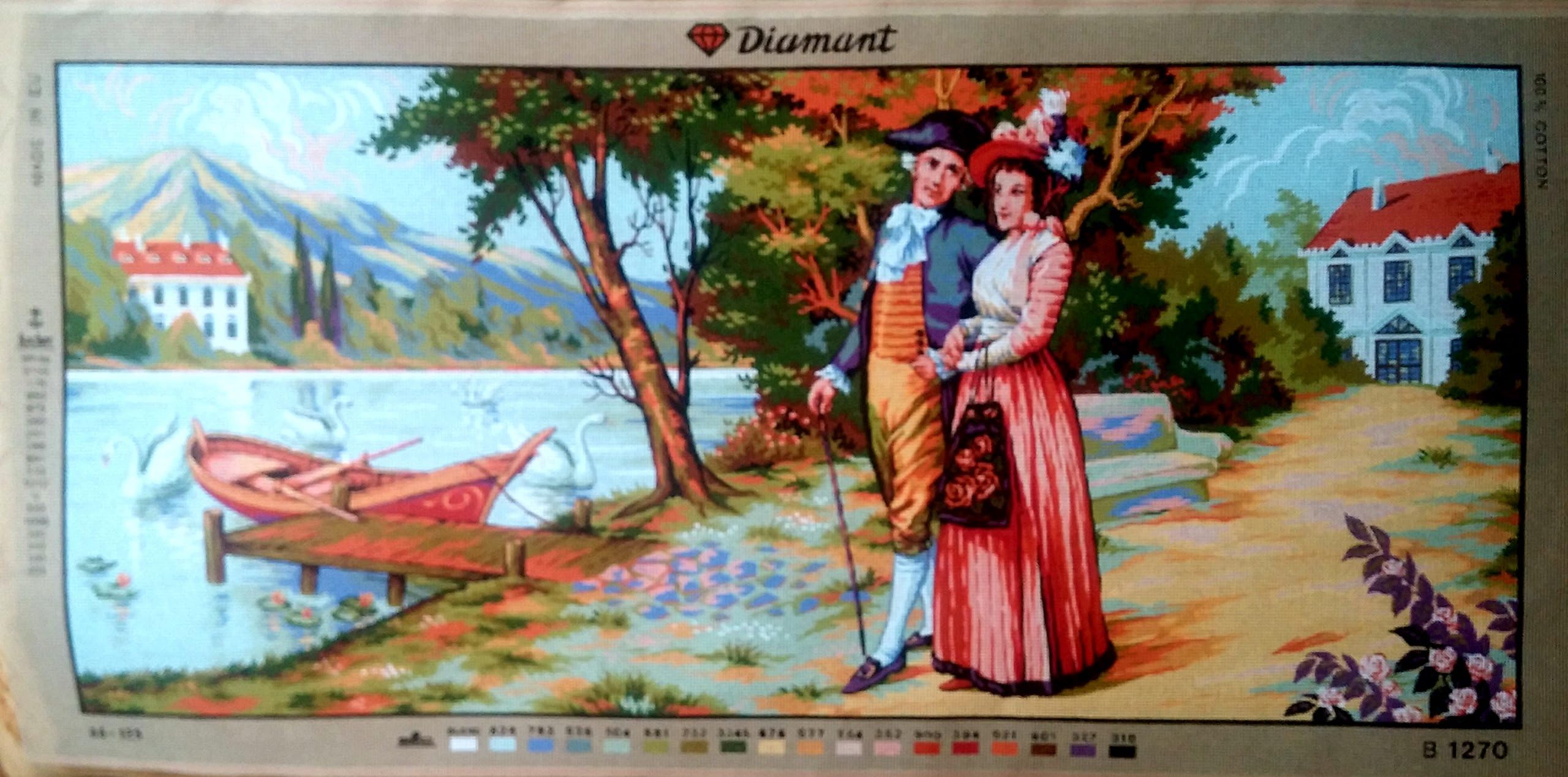 Diamant Needlepoint Painted Canvas Counted Cross Stitch Tapestry Kit Gobelin - The Promenade. 24"x50" B1270 by Gobelinl L
