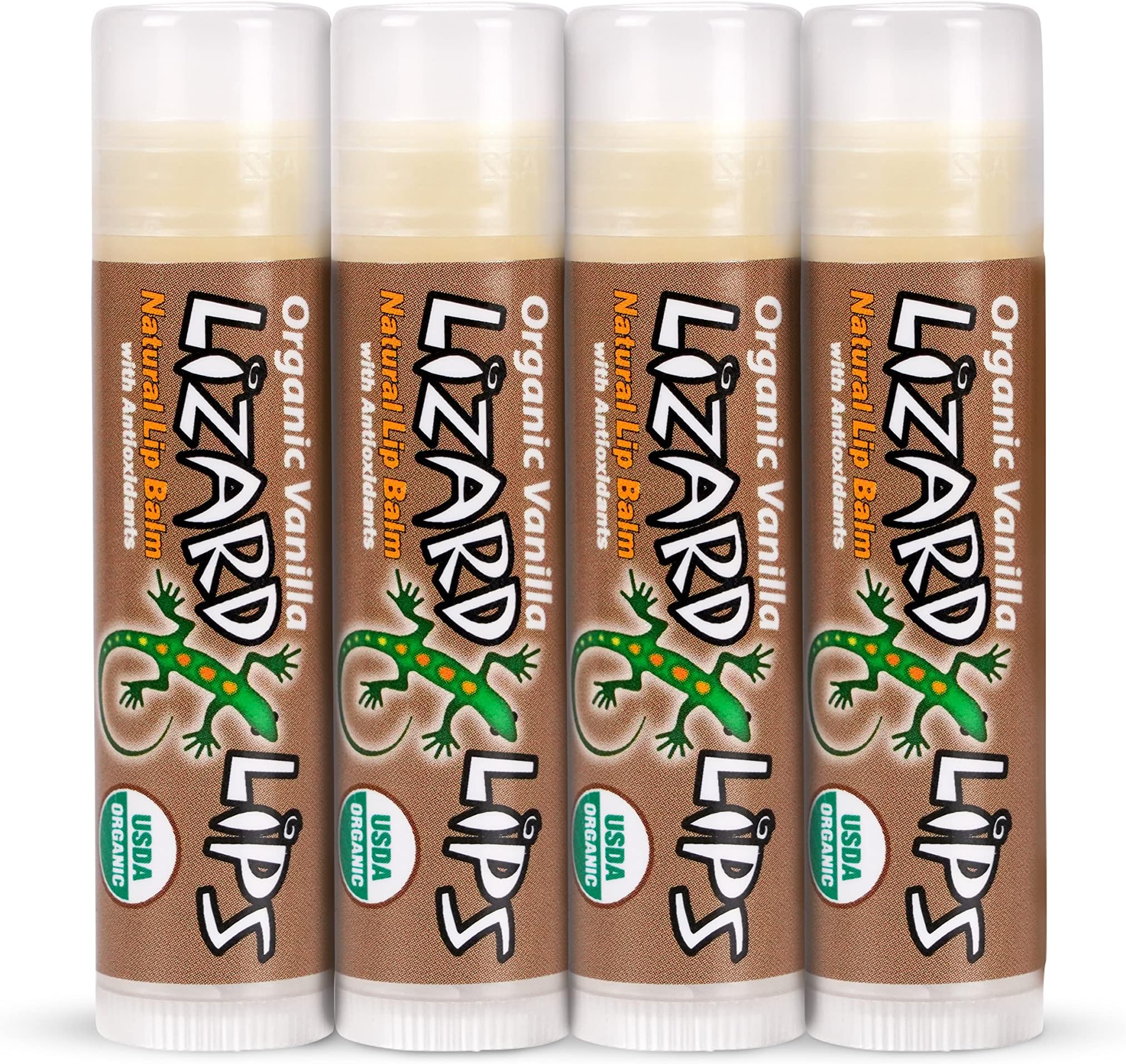 Lizard Lips USDA Certified Organic - Vanilla 4 Pack