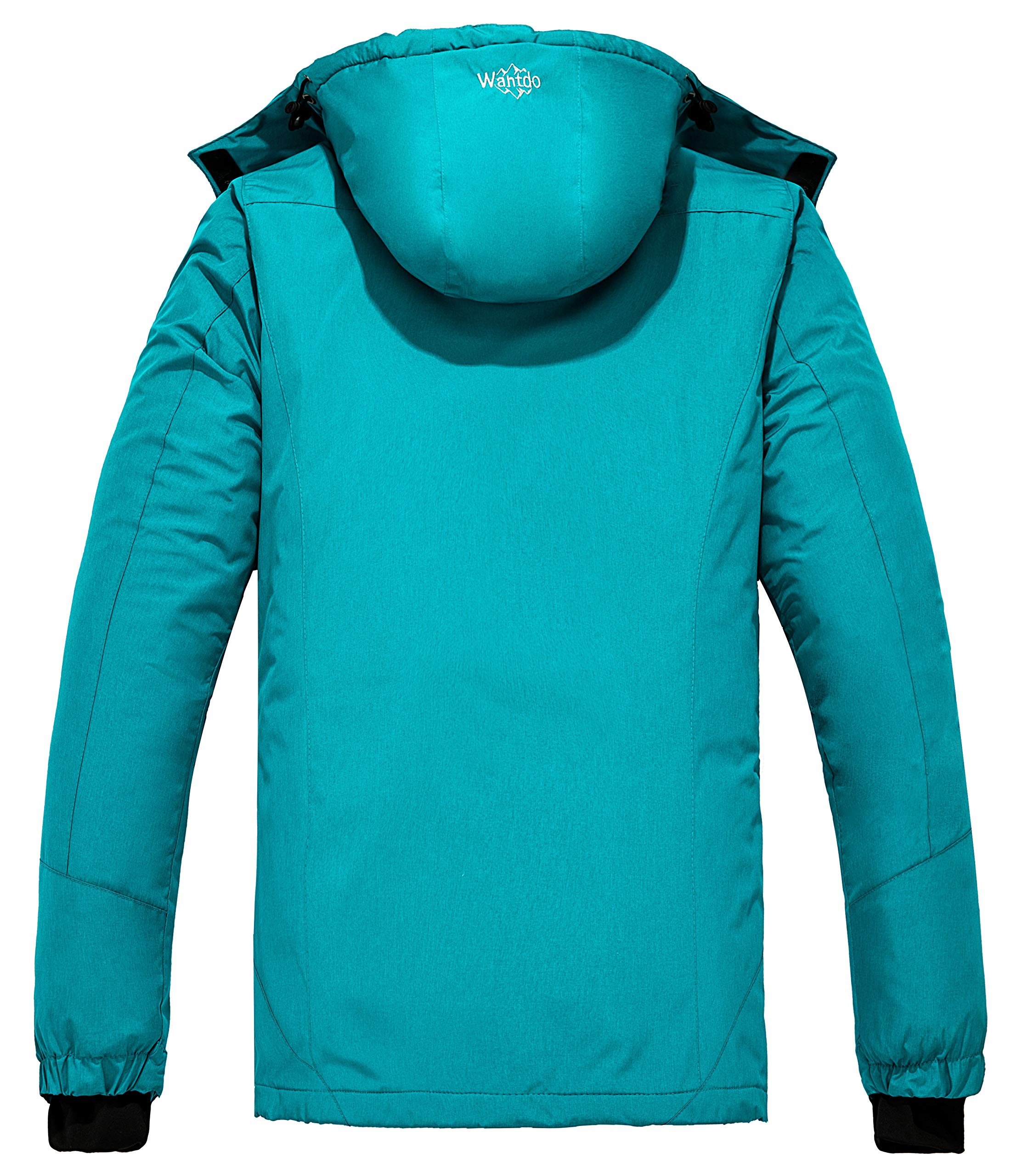 Wantdo Chaqueta de Esquí Cálida para Mujer con Forro Polar Chaqueta de Snowboard Impermeable con Capucha Abrigo de Montaña Impermeable Antiviento Mujer - 2