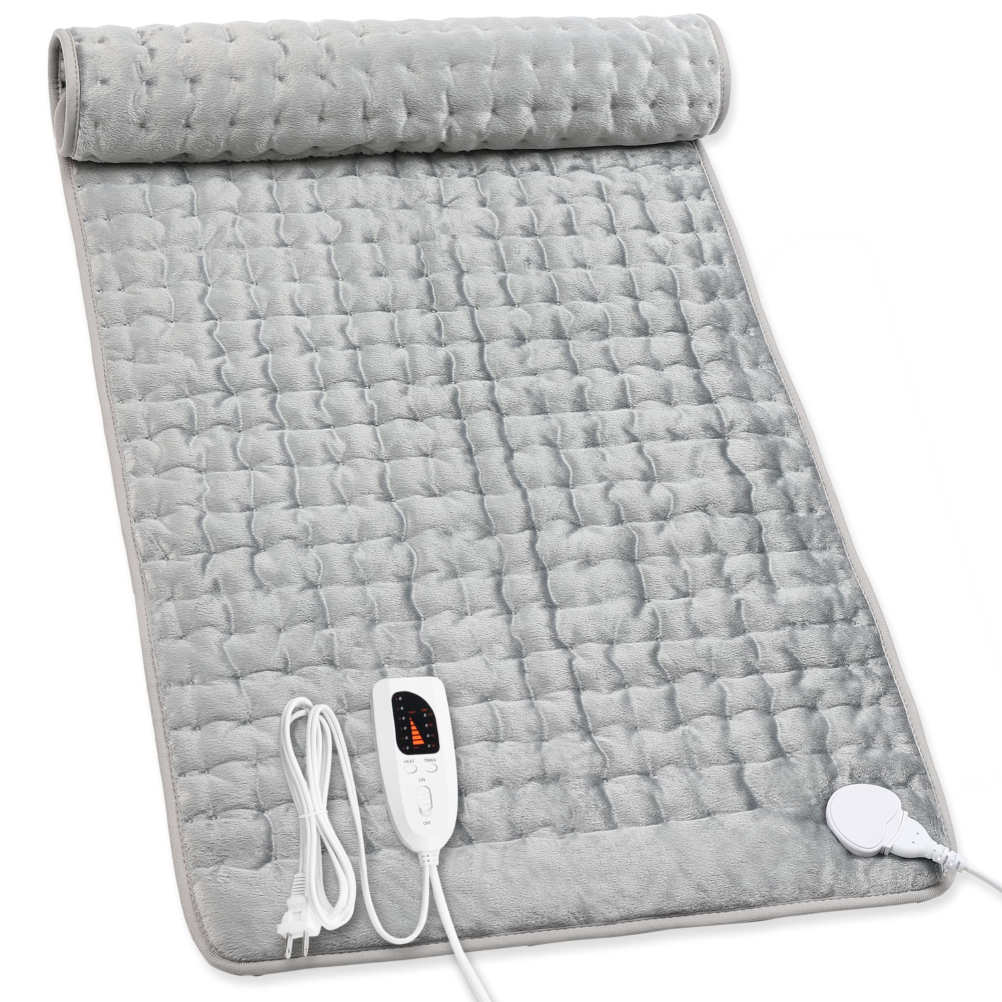 Heating Pad,Electric Heating Pads,Heating Pad for Back,Gray,40x20 Inch
