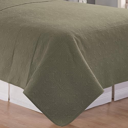 Miniatura 9 de C&F Home Terra Cotta FullQueen - Colcha de Matelassé liso, ligera, 100% algodón, lavable a máquina, reversible, tamaño matrimonialqueen, terracota