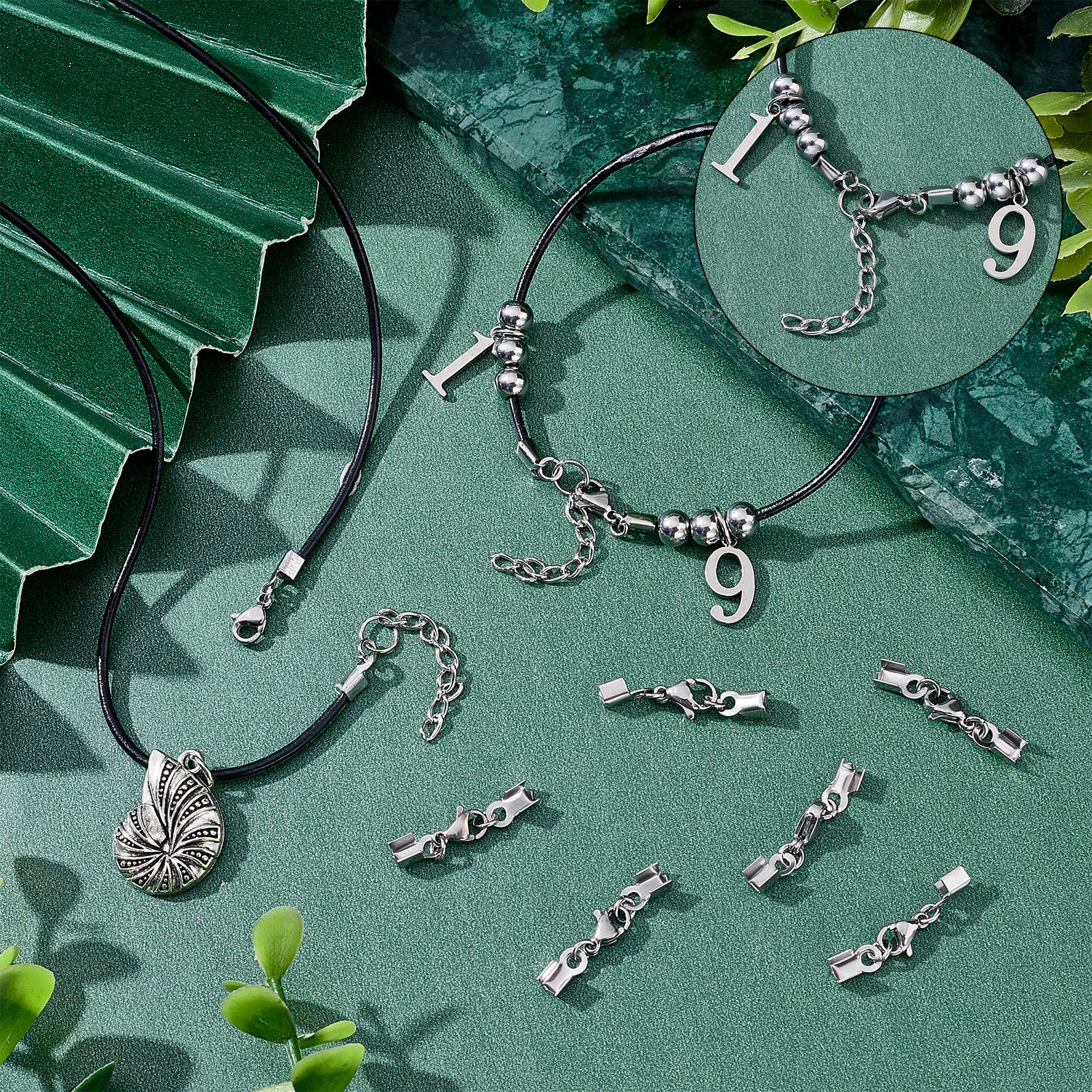 Amazon.co.jp: UNICRAFTALE 30セット エンドパーツ ブレスレット 留め