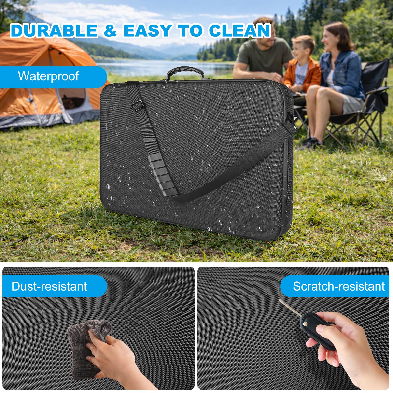Sac Starlink Transport, Sac de Rangement Étanche Starlink Gen 3 Housse de Protection en EVA éclaboussures et Aux Chocs avec Bandoulière pour Voyage, Camping-Car et Camping en Plein Air (Noir)