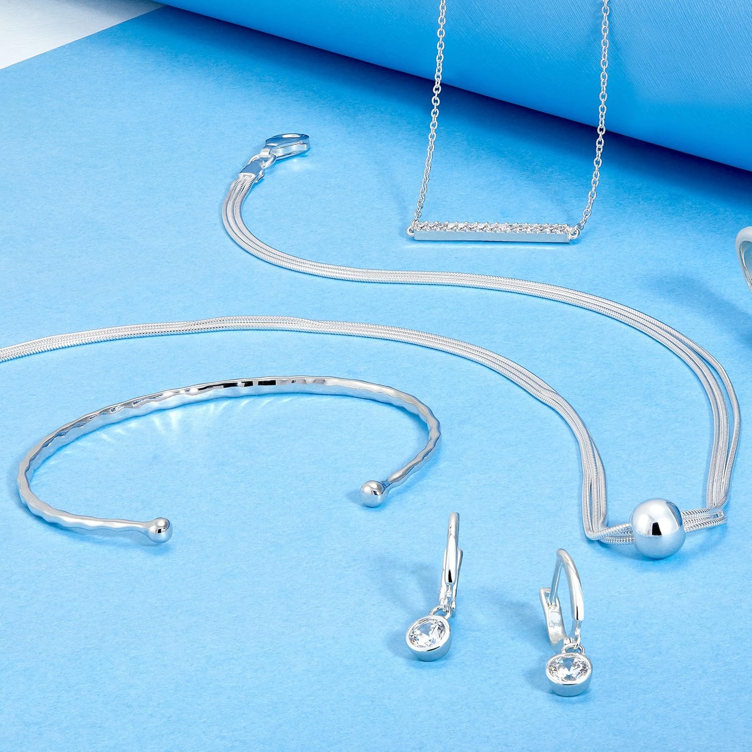 Silpada 'in the Loop' Huggie Hoop Earrings with Cubic Zirconias in Sterling Silver - Image 7