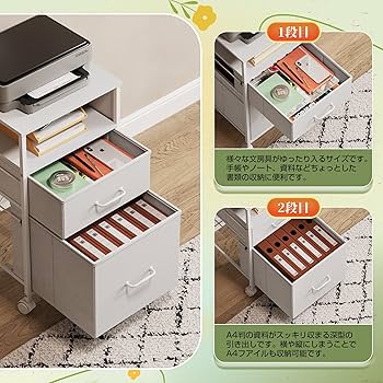 デスクワゴン キャビネット ぬくもりのあるデザイン 布製 ☆布製 ぬくもりのあるデザイン キャビネット デスクワゴン