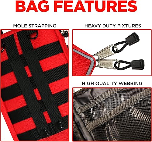 Miniatura 5 de Ever-Ready Industries - Kit de primeros auxilios para protección al aire libre y lugar de trabajo, kit médico de emergencia y trauma, codificado por