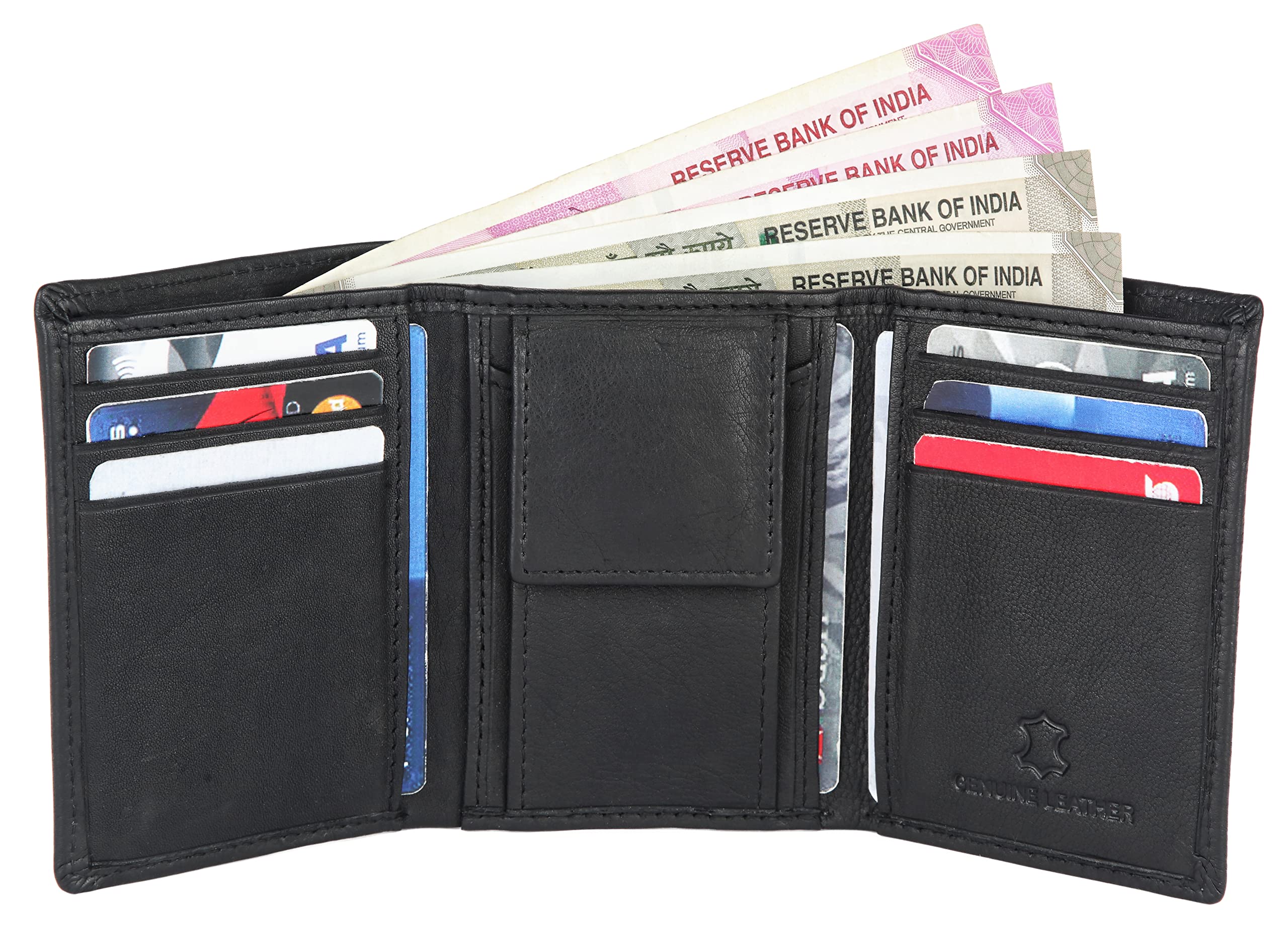 NAPA HIDE Black Leather Men's Wallet (NPH) (BLACK1) - Image 4 thumbnail