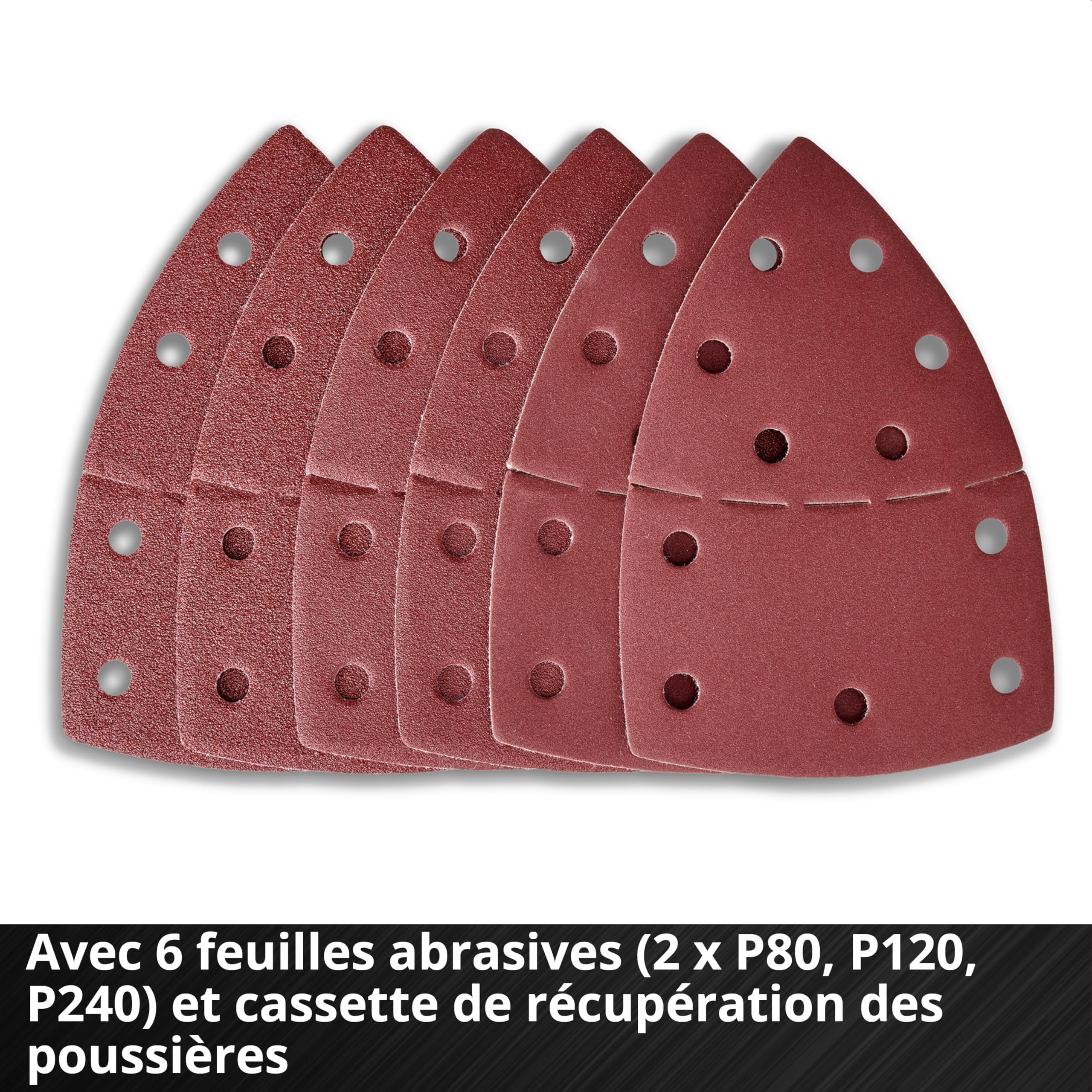 Einhell Ponceuse multifonctions sans fil TE-OS 18/150-2 Li Power X-Change (18 V, 24 000 tr/min, Ø d’oscillation 2 mm, bac à poussière, raccord pour aspirateur, 6 papiers abrasifs, sans batterie)