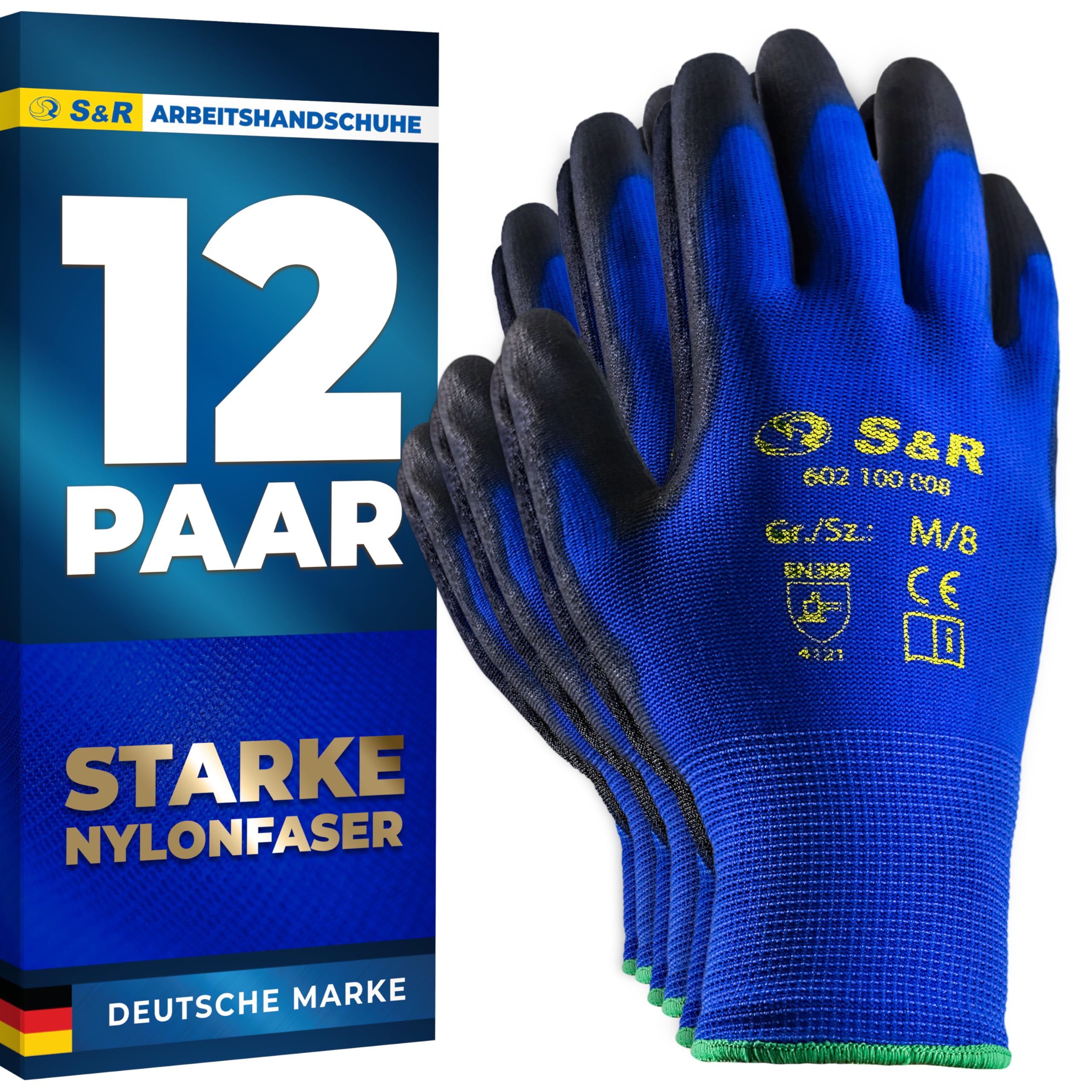 S&R Arbeitshandschuhe Herren, Handschuhe Arbeitshandschuhe, Gartenhandschuhe, Schutzhandschuhe, Mechaniker Handschuhe, Montagehandschuhe, Sicherheitshandschuhe, Arbeitsschutzhandschuhe, Work gloves bei Günstiger Preis