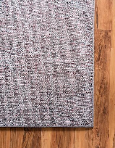 Miniatura 10 de Unique Loom Trellis Frieze Collection - Alfombra geométrica (6 x 9 pies, azul multi marfil)