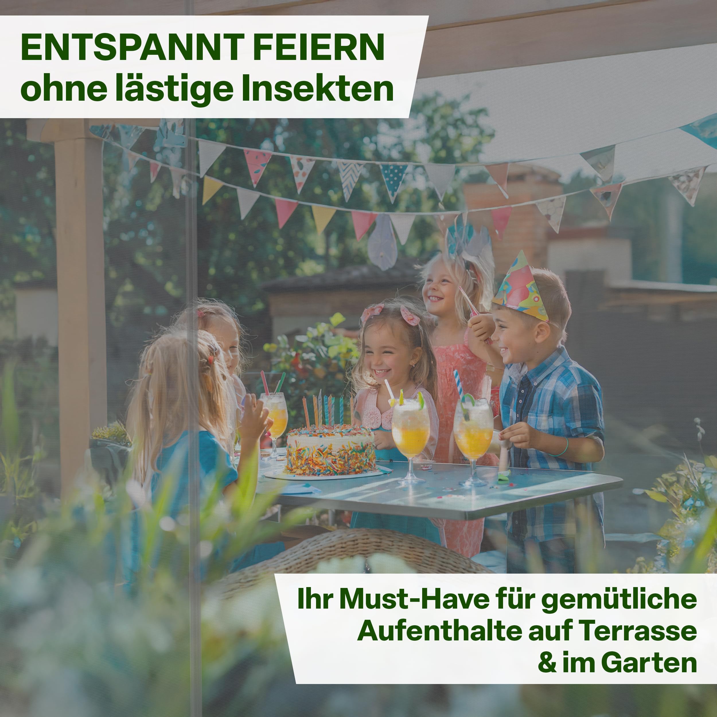 TTL GARDEN Moskitonetz Deluxe XXL 500x300x250cm schwarz - feinmaschig 0,07mm Maschenweite - Insektenschutzgitter 3 Eingänge - reißfest UV-stabil & atmungsaktiv - Insektenschutz Moskitoschutz