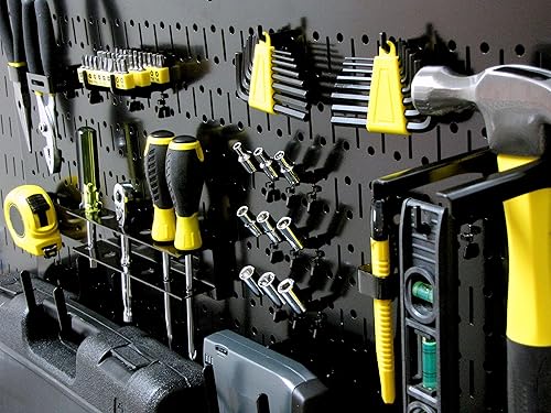 Miniatura 5 de Tablero horizontal para herramientas de garaje para pared, dos tablas de 32 pulgadas de ancho x 16 pulgadas de alto, fáciles de instalar