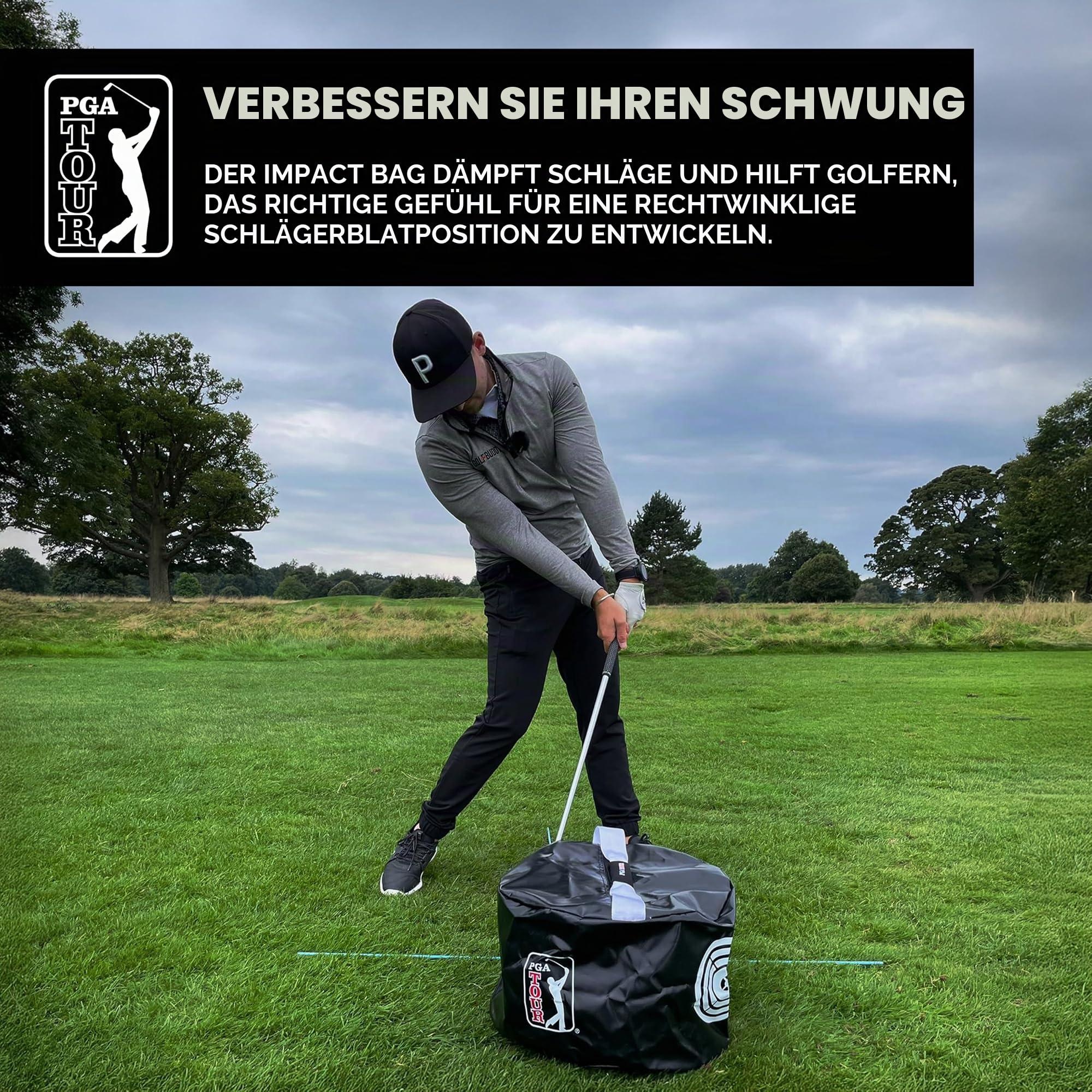 PGA Tour Club Impact Golftasche, Schwarz