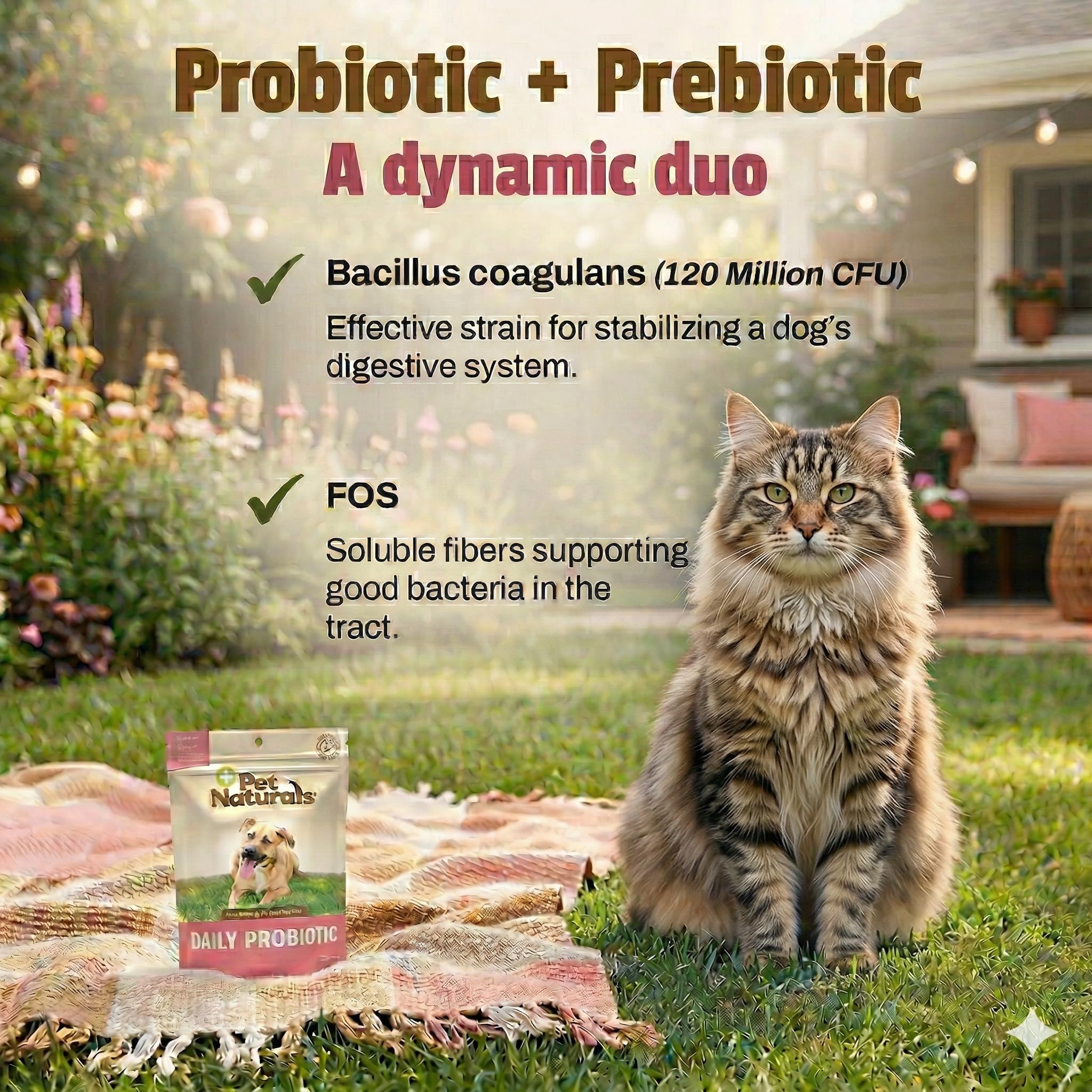 Pet Naturals Probiótico Diario para Gatos, 30 masticables, suplemento de Apoyo digestivo e inmunológico para Gatos