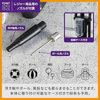Amazon | 角利産業 SUNDRY デュアルバルブ 自転車ポンプ ショート 【SG