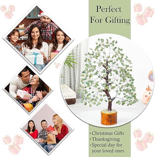 Miniatura 4 de Cristal y piedras de jade verde, piedras preciosas artificiales para chakras, árbol de la vida, piedras curativas para energía positiva, piedra