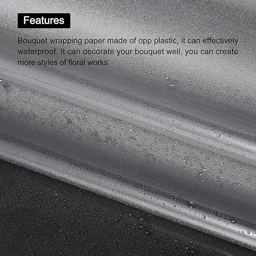 Miniatura 3 de MECCANIXITY 10 piezas de papel de regalo transparente con borde morado de 23 x 23 pulgadas, hoja de papel transparente para envolver regalos para