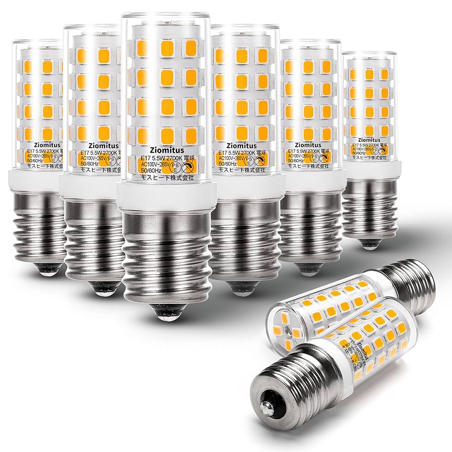 Amazon | 6個 LED電球 E17口金 40W 60Wハロゲンランプに相当