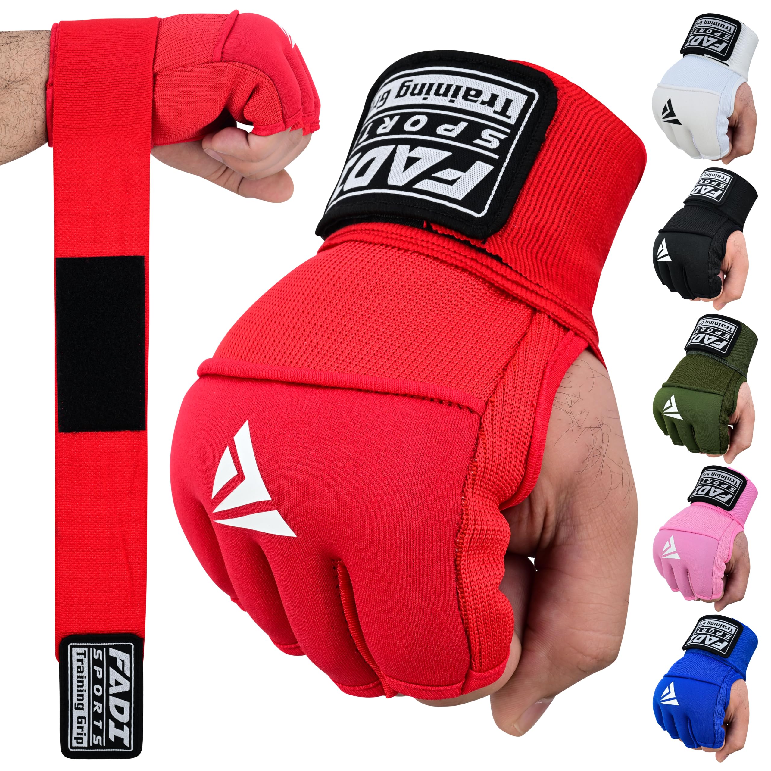 Gel Boxing Hand Wraps Inner Gloves for Men &amp; Women, Quick Slip-On Padded Knuckle Protection with Wrist Support for MMA, Muay Thai &amp; Kickboxing, Heavy Bag &amp; Martial Arts