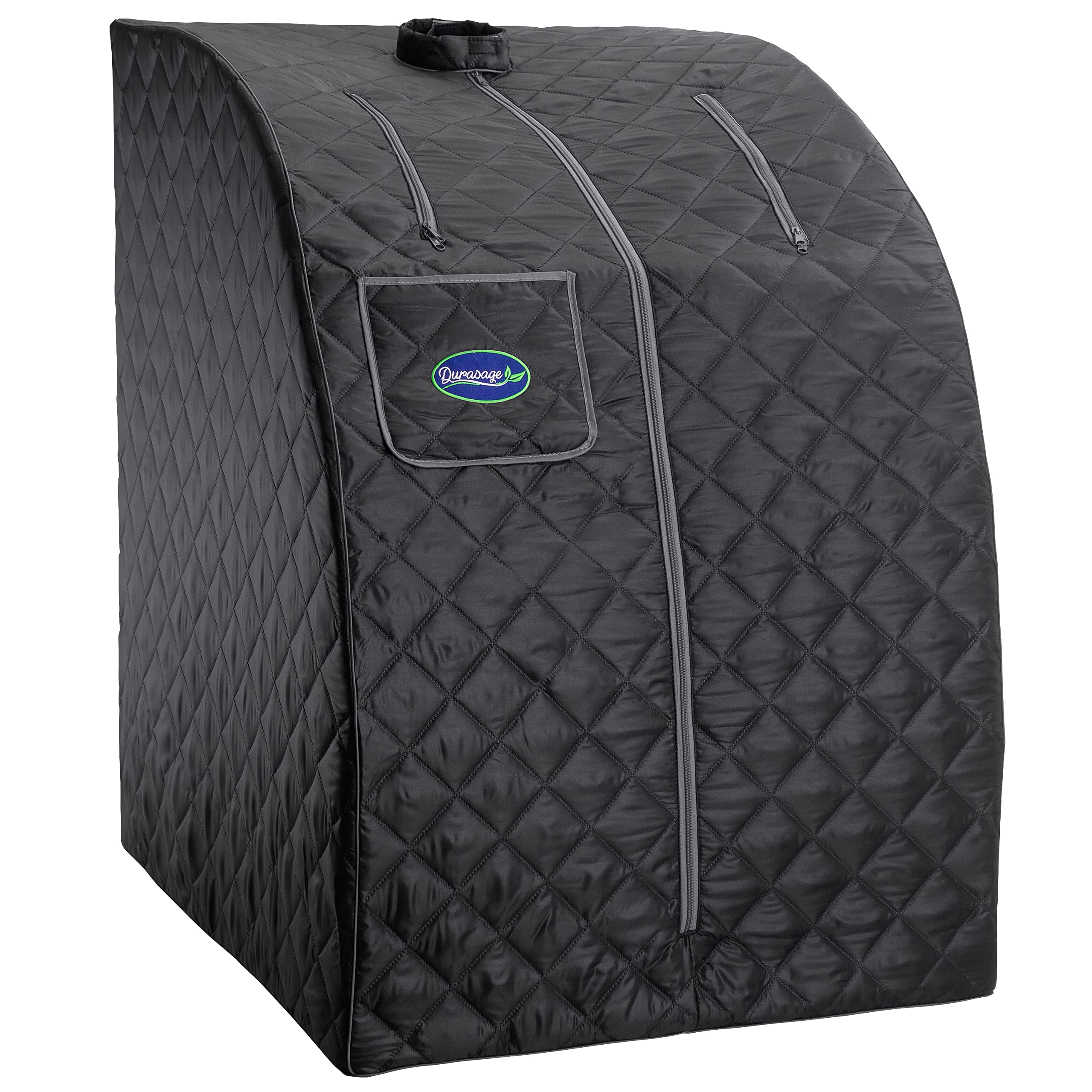 Durasage Sauna de vapor personal portátil ligero para relajarse en casa, temporizador de 60 minutos, generador de vapor de 800 W, silla incluida (negro)