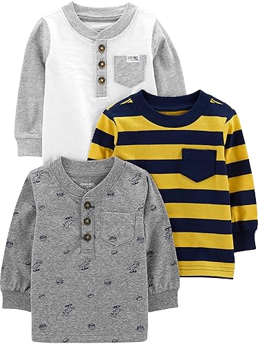 Simple Joys by Carter's Boys 3-Pack Long Sleeve Shirts
