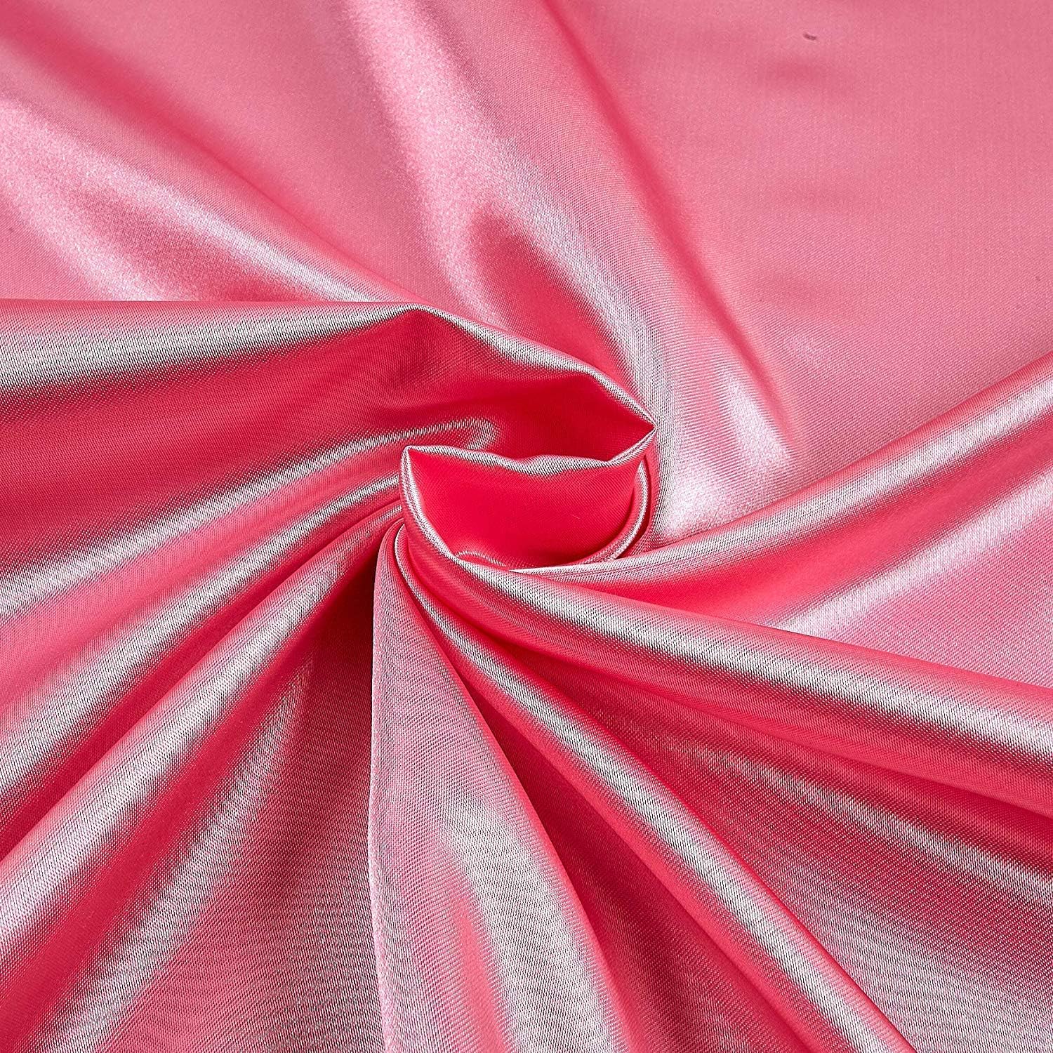 58-59" Wide - 96% Polyester, 4% Spandex Light Weight Silky Stretch Charmeuse Satin Fabric by The Yard. (Mint, 5 Yards)