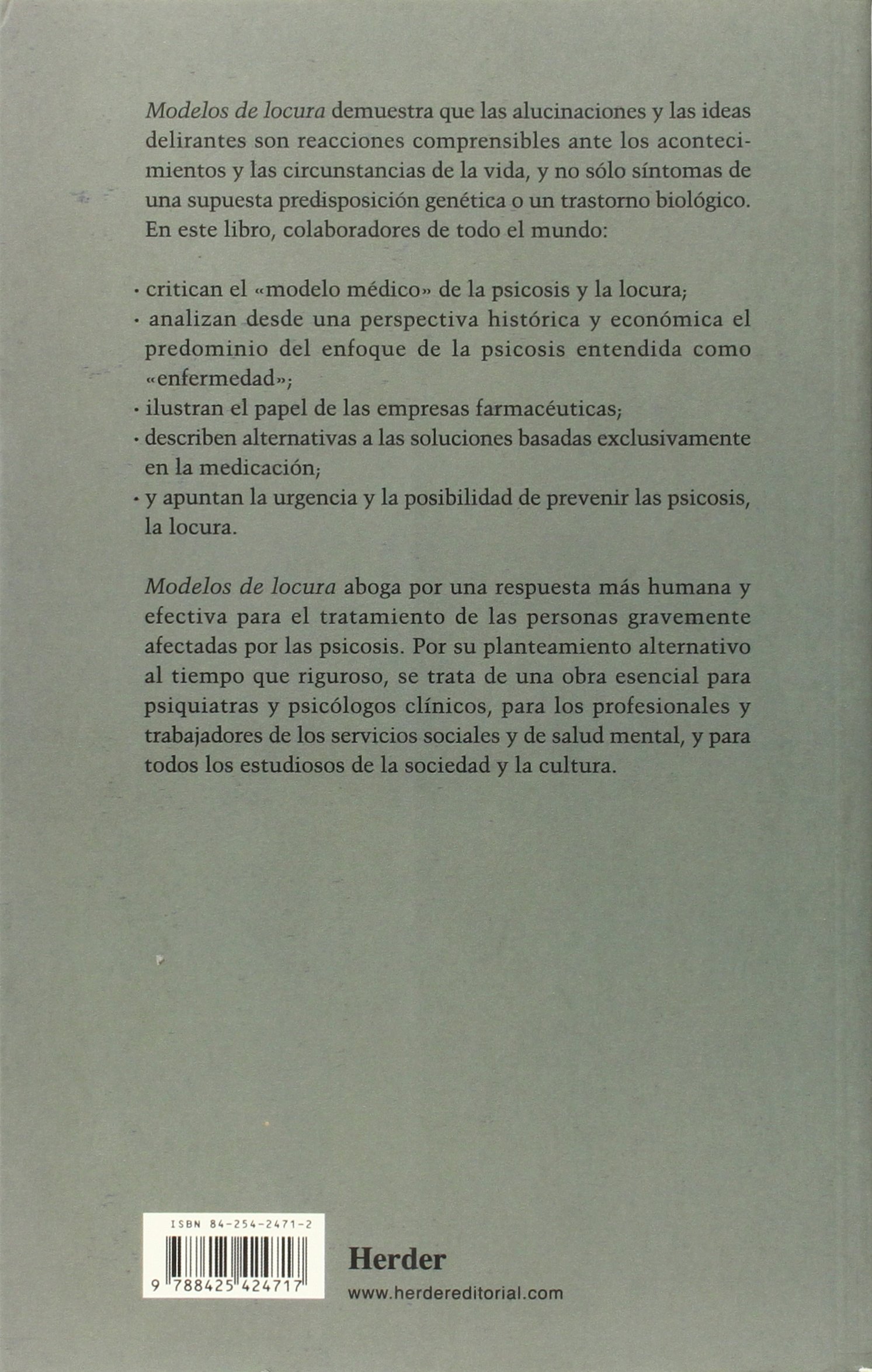 Modelos de locura. Aproximaciones psicológicas, sociales y biológicas a la esqui (Psicopatología y Psicoterapia de las Psicosis)