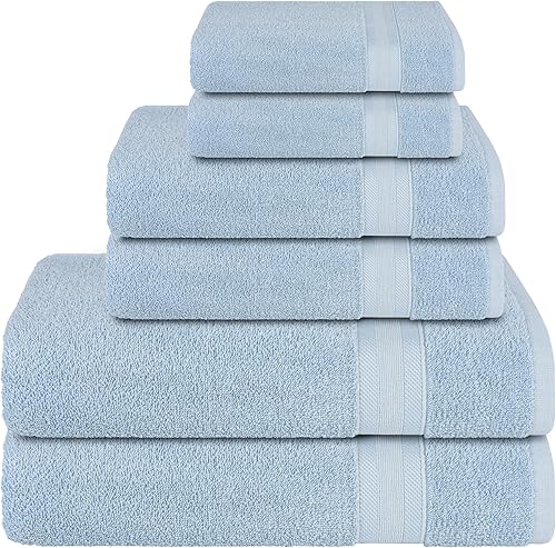All Design - Juego de toallas de baño, 100% algodón, secado rápido, suaves, muy absorbentes para el baño, invitados, piscina, gimnasio, campamento,