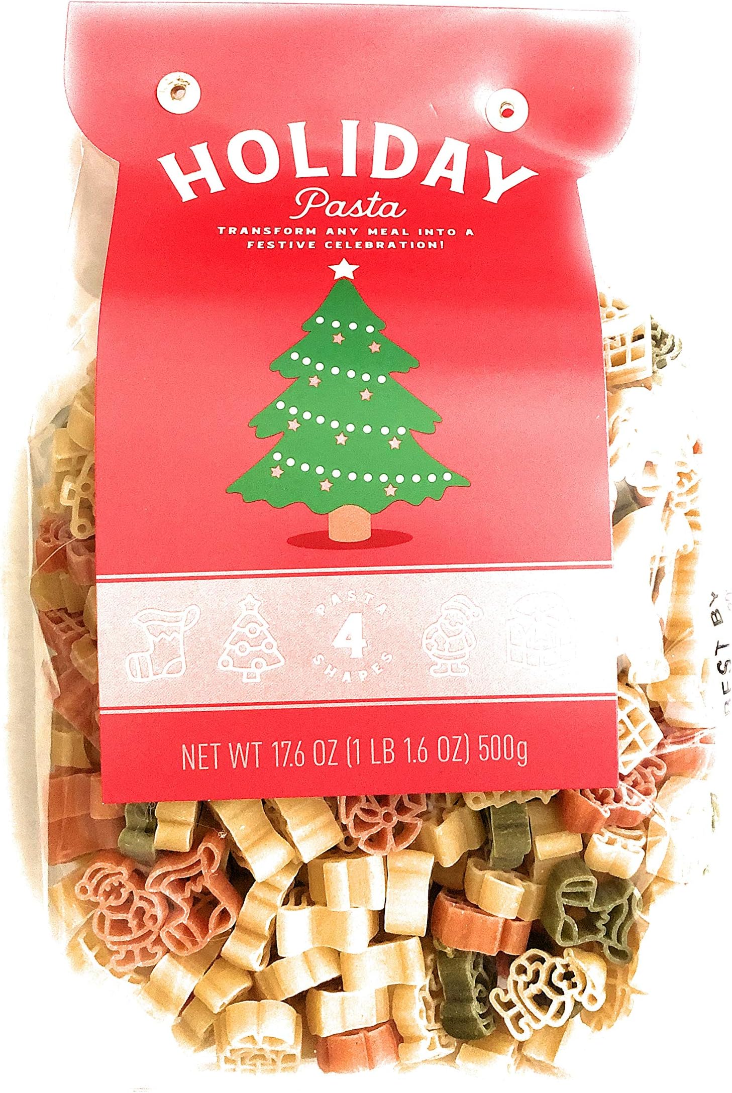 Holiday Pasta with Christmas Shapes