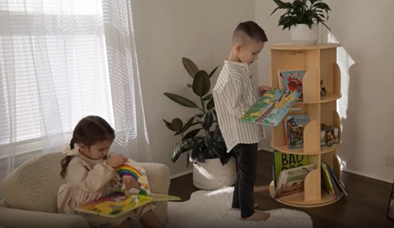 Amazon.com: OOOK Kids Rotating Bookshelf Tower, 3 Tier Spinning
