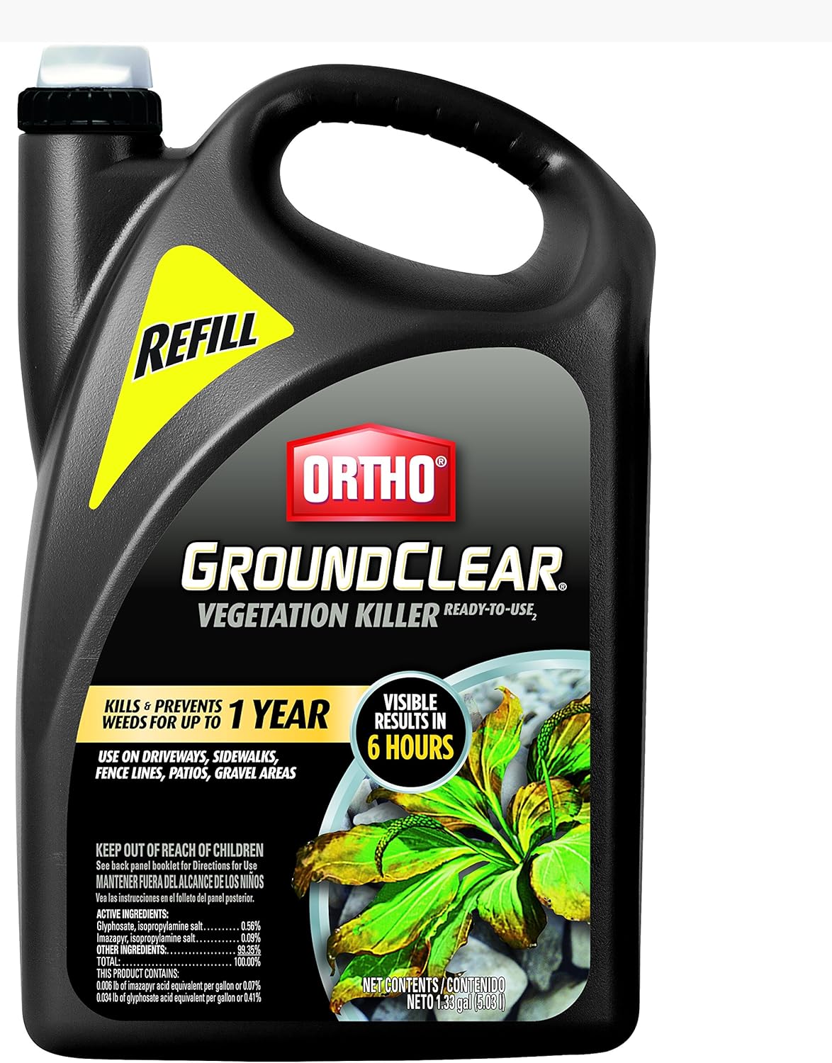 Amazon Com Ortho Groundclear Year Long Vegetation Killer Refill Visible Results In 1 Hour Kills Weeds And Grasses To The Root Up To 1 Year Of Weed And Grass Control 1 33